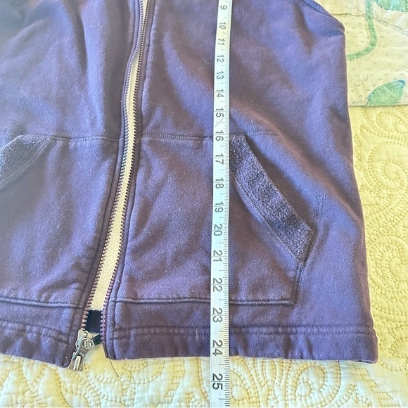 Eddie Bauer 100% cotton fleece lined purple vest warm cozy full zip side pockets - Picture 7 of 7